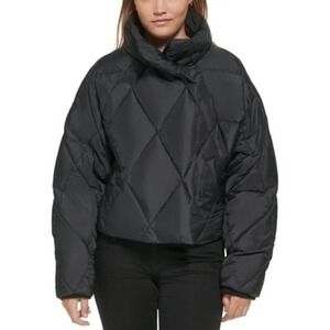 Calvin Klein Jeans Women's Zip-Front Puff Jacket - Black Size L
